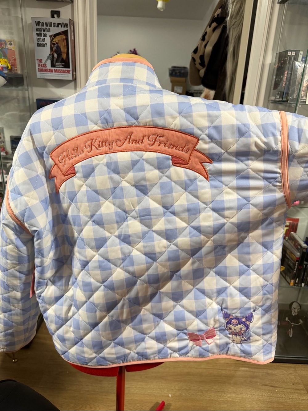 Sanrio Gingham Quilted Jacket with Pink Trim - Picture 3 of 4
